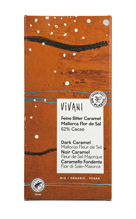 ●【オーサワ】【まとめ買い・23個セット】ViVANI オーガニック塩キャラメルチョコレート80g