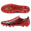 MIZUNO ミズノ ミズノアルファII ELITE サッカースパイク 天然芝 土 人工芝のグランド用 2E相当 ユニセックス ルビーレッド×ブラック P1GA...