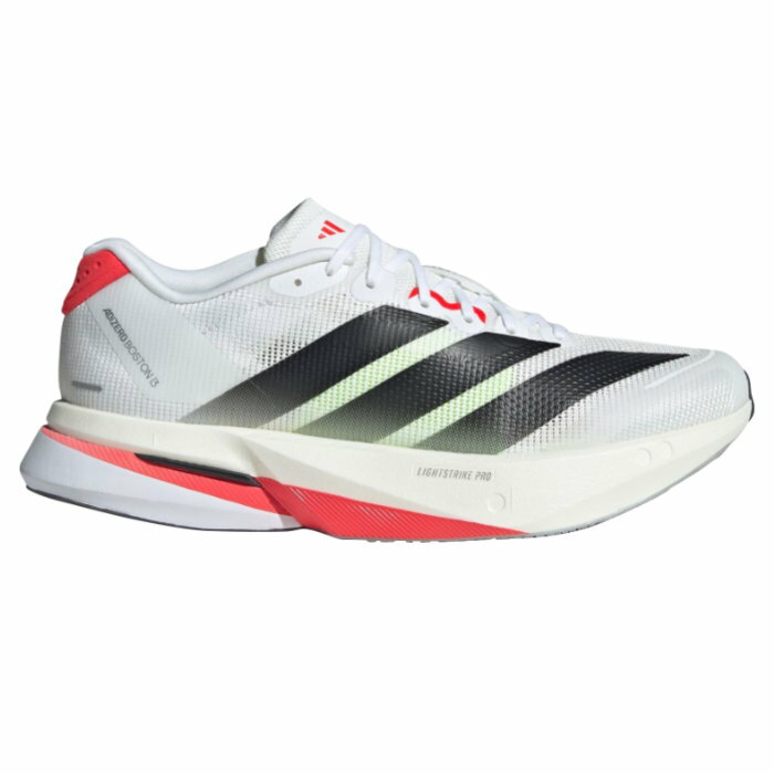 【10%OFFクーポン対象｜11/20 20:00-11/27 01:59迄】 adidas アディダス ランニングシューズ Adizero Boston 13 レディース レギュラーフィット ホワイト/ブラック/レッド JS4934(4)