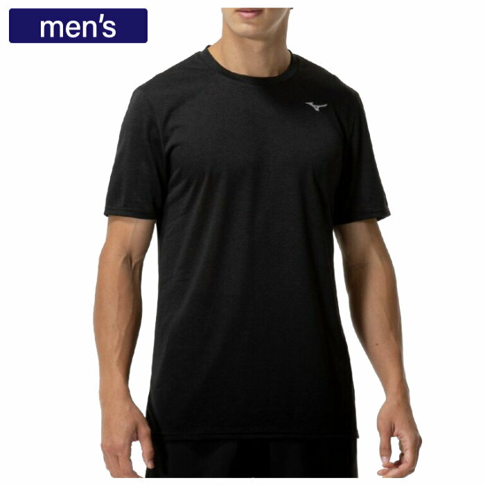 【10%OFFクーポン対象｜11/20 20:00-11/27 01:59迄】 Mizuno ミズノ ランニングシャツ クイックドライTシャツ メンズ ブラック J2MAC019