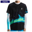 On オン ランニングシャツ Pace Mesh-T - CleanCloud ペースメッシュT メンズ レギュラーフィット ブラック/ホライズン 1MF10033398
