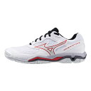 Mizuno ミズノ ハンドボールシューズ ウエーブファントム3 2E相当 室内用 ホワイト×レッド×ブラック X1GA226096