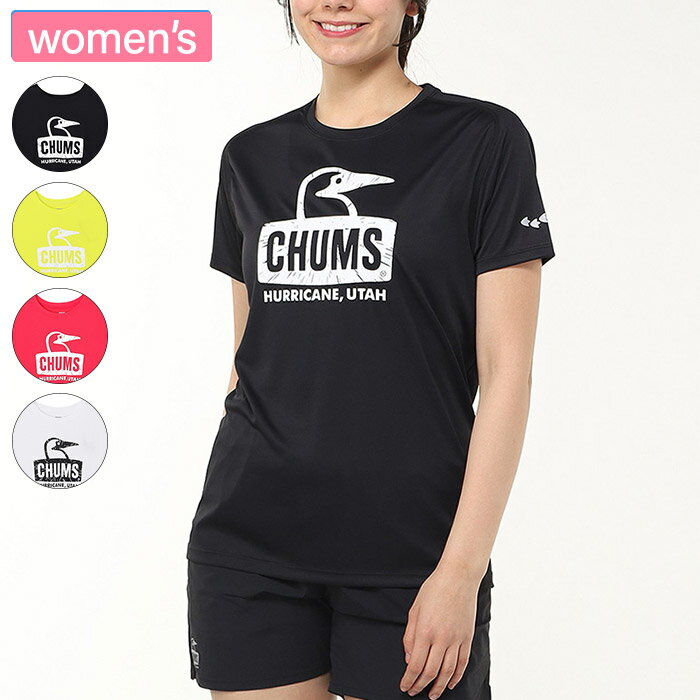 CHUMS チャムス トップス ランニングブービーフェイスTシャツ ウィメンズ ポリエステル UVカット プリント 抗菌防臭加工 CH11-2494