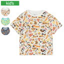 CHUMS チャムス トップス キッズパターンドTシャツ キッズ アウトドア キャンプ おでかけ 総柄 リンクコーデ 家族 コットン CH21-1376
