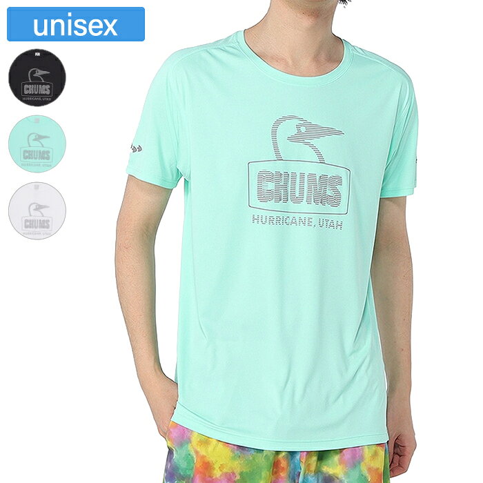 【CHUMSランニングシリーズ】吸汗速乾＆UVカット機能で、快適に走れるランニングTシャツ ■デザイン 定番のブービーフェイスロゴを疾走感のあるデザインにアレンジし、リフレクタープリントで表現したTシャツ。 ラグランスリーブを採用することで肩の縫い目によるストレスを軽減し、スムーズな腕の動きをサポート。 袖先にはブービーフット、背面には「RUNNING WITH YOUR CHUMS！」のリフレクタープリントを施し、夜間の視認性を高めながらデザインのアクセントにしました。 ■商品仕様 ・ドライ加工 ・UVカット機能 ・夜間の安全性をサポートするリフレクタープリント ・脇切り替えを後方に配置し擦れを軽減 ■素材特性 ポリエステル100％の吸水速乾素材を採用。 汗を素早く吸収・拡散し、ドライな着心地をキープ。 軽量でさらりとした肌触りが特徴で、ランニングをはじめとしたアクティブシーンに最適です。 ■アイテム詳細 Material：Polyester 100% Made in VIETNAM ＜ご注意ください！＞ ※画像の商品は光の照射や角度により、実物と色味が異なる場合があります。 ※商品をご使用の際は、タグ等に記載の「取扱い上の注意書き」や「洗濯表示」を必ずご確認ください。 ■サイズ S／M／L／XL ■カラー K001（Black）／M055（Ice Green）／W001（White） ■品番：CH01-2638 ■当店でのご注文確定は、当店が定めるお買い物ガイド(下記含む)を理解し、同意したものとしてみなします。 ※実店舗を含め、複数の店舗と在庫を共有しており、ご注文後に在庫切れが発生する場合がございます。その際はメールにてご案内致します。事前にドメイン:shop.rakuten.co.jpをご登録ください。 ※店頭陳列在庫での販売の可能性があります。 ※メーカー画像を使用しておりますが、予告なく仕様やパッケージが変更される場合があります。 ※商品画像のカラーにつきましては、観覧される端末等の設定・環境によって実物と多少異なる場合があります。