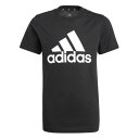 adidas アディダス エッセンシャルズ 半袖Tシャツ キッズ 子供用 クラシックTシャツ 2022年春夏 ブラック/ホワイト GN3999