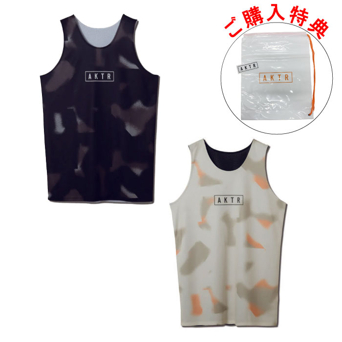 【5/30限定!10%OFFクーポン対象!】 AKTR アクター BASIC REVERSIBLE TANK リバーシブルタンクトップ バスケットボール 2024年春夏 BKxWH 523-005001