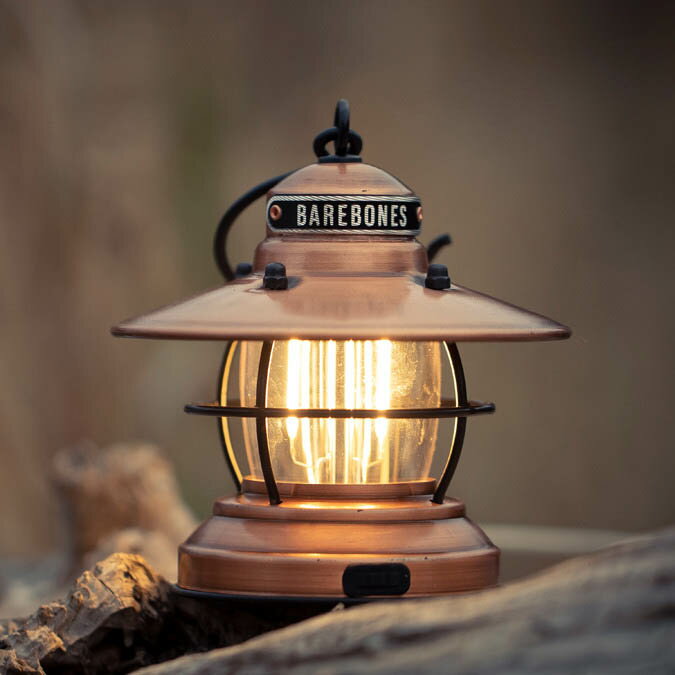 BAREBONES ベアボーンズ Mini Edison Lantern ミニエジソンランタンLED 最大100ルーメン 単三電池式 カッパー 20230009036000