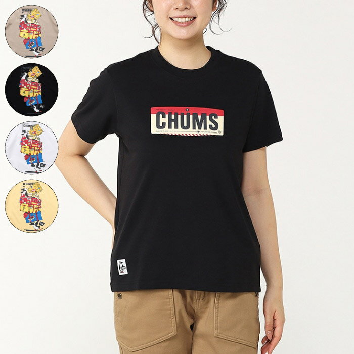 チャムス Tシャツ レディース CHUMS チャムス Womens Baggage T-Shirt ウィメンズ バゲージTシャツ アウトドア レディース CH01-2371