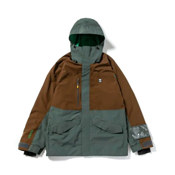 【スーパーセール価格!】 inhabitant INH FULL-ZIP JACKET インハビタント フルジップジャケット スノーボード ウェア 23-24 2023-2024年 グリーン ISM23OT56