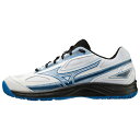 Mizuno ミズノ ブレイクショット 4 OC クレー/砂入り人工芝コート テニス シューズ 2023年春夏 ホワイト×ブルー×ブラック 2E相当 61GB2...