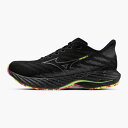 MIZUNO ミズノ WAVE RIDER 28 ウエーブライダー28 ロード ランニングシューズ メンズ 2024年秋冬 01:ブラック×シルバー×ピンク J1GC2463