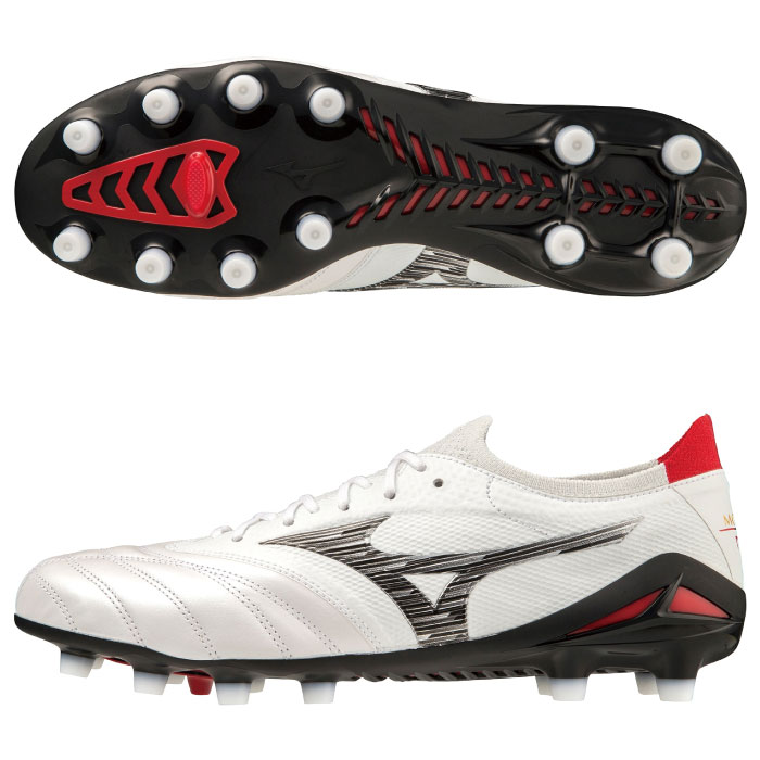 MIZUNO ミズノ モレリアネオ4 β JAPAN サッカースパイク 天然皮革 日本製 天然芝 土 人工芝 スーパーホワイトパール/ブラック P1GA2340...