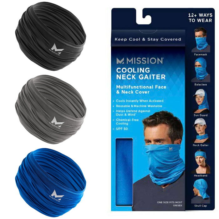 MISSION ߥå Multi-Cool Neck Gaiter ޥͥå HYDRO ACTIVE ߥե꡼ UPF50+ ޥ 108008 109457 109452