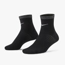 【10%OFFクーポン対象|7/19 20:00-7/26 1:59迄】 NIKE ナイキ スパーク ライトウェイト ランニング アンクル ソックス 靴下 ブラック/リフレクトシルバー DA3588-010