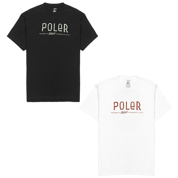 【スーパーセール価格!】 POLeR ポーラー FURRY FONT TEE 半袖 Tシャツ メンズ 2023年春夏 ブラック ホワイト 231APM2010 1