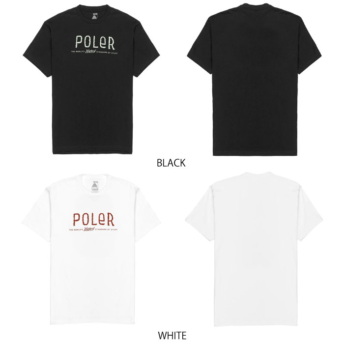 【スーパーセール価格!】 POLeR ポーラー FURRY FONT TEE 半袖 Tシャツ メンズ 2023年春夏 ブラック ホワイト 231APM2010 2