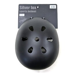 【クーポン利用で10%OFF! 4/24 20:00-4/27 9:59】 SILVER FOX シルバーフォックス スポーツヘルメット マットブラック 大人用 スケートボード スケボー sk8 インライン ローラー SC130