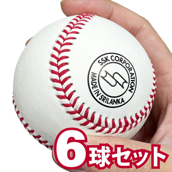 【5/20限定!5%OFFクーポン対象!】 SSK エスエスケイ 高校練習球 硬式ボール 6球セット 半ダース 野球 天然皮革 GD85