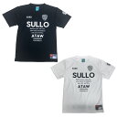 SULLO スージョ Jr.INTRO TEE ジュニアキッズ 子供 半袖 プラクティスシャツ サッカー フットサル 2024年秋冬 ブラック ホワイト 1660104007