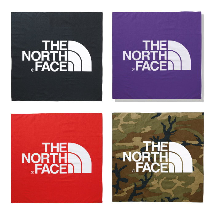 【スーパーセール価格!】 THE NORTH FACE ザ ノースフェイス TNF Logo Bandana ロゴバンダナ 53x53cm 綿100% 日本製 4カラー NN22000