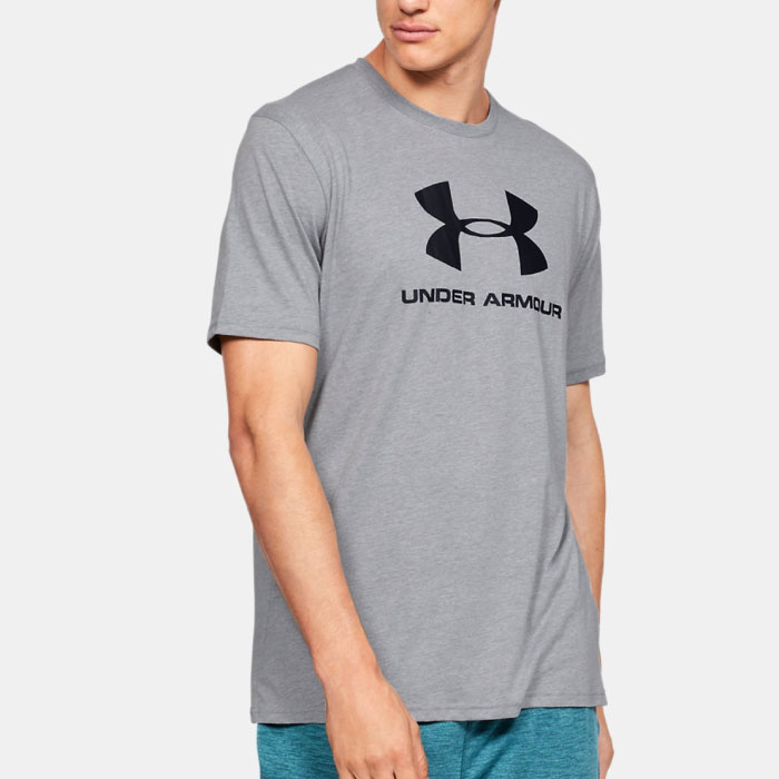 【5/20限定!20%OFFクーポン対象!】 UNDER ARMOUR アンダーアーマー UAスポーツスタイル ロゴ ショートスリーブ トレーニング MEN 2022年春夏 Steel Light Heather / Black 1358574