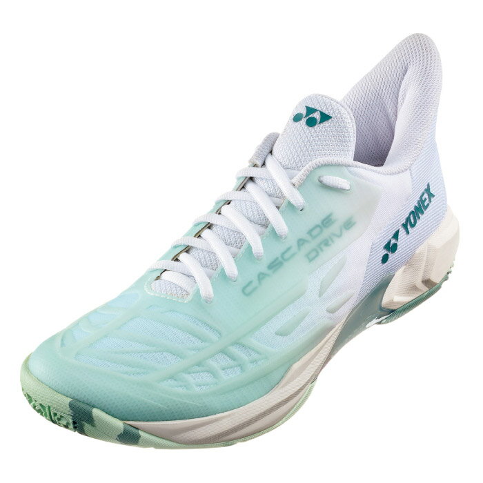 YONEX ヨネックス バドミントンシューズ パワークッションカスケードドライブ 3E設計 ホワイト/グリーン SHBCD2-136