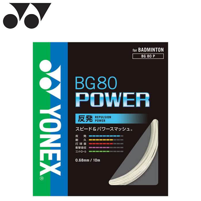 【スーパーセール価格!】 YONEX ヨネックス BG80 POWER BG80パワー バドミントンガット BG80P