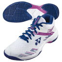 YONEX ヨネックス パワークッションカスケードアクセルミッド バドミントンシューズ 2024年春夏 ホワイト/パープル SHBCA1MD-115
