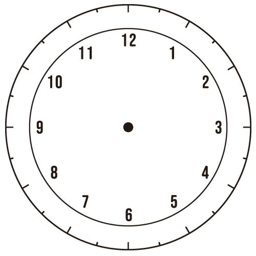 手帳の記録スタンプ 5.シンプル時計