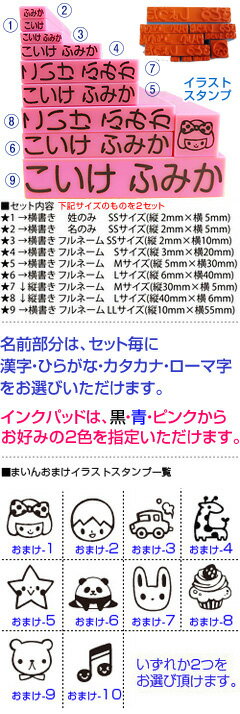 オールパーパスWセット二人用 お名前スタンプ 計20本スタンプ台×2位置決め定規×1 溶剤付布・おむつ用のおすすめ商品もちろんそれ以外の素材にもお使いになれます【送料無料】