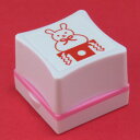 ウサギの浸透印 (年賀スタンプ)3.うさぎの鏡餅干支スタンプ(卯年) 印面26×26mm年賀 浸透印 はんこ ハンコ イラスト スタンプ 兎 うさぎ ウサギ 年賀状 元旦 新年 正月 かわいい ワンポイント 2023年 令和5年
