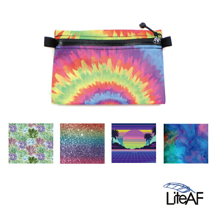 LIteAF ライトエーエフ PRINTED DYNEEMA ZIPPER POUCHES AKA HIKER WALLETS プリンテッド ダイニーマ ..