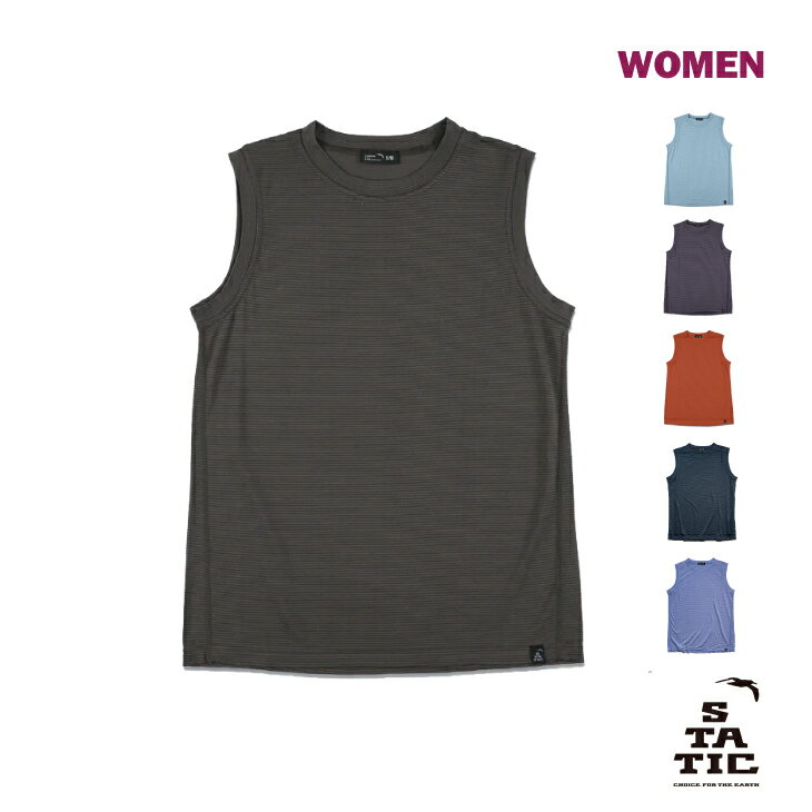 STATIC スタティック ALL ELEVATION SLEEVELESS W’s オールエレベーション スリーブレス ウィメンズ ノースリーブTシャツ ウィメンズモデル S/M,M/Lサイズ
