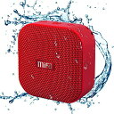 MIFA A1 レッド Bluetoothスピーカー IP56防塵防水/コンパクト/おしゃれな見た目/TWS機能でステレオサウンド/12時間連続再生/ハンズフリー通話/Micro SDカード対応(赤)