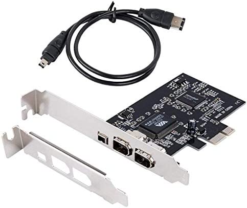 Windows 10用PCIe Firewireカード IEEE 1394 PCI Expressアダプタコントローラ3ポート（2 x 6ピンおよび1