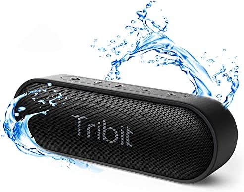 【最新型】Tribit XSound Go Bluetooth スピーカー IPX7完全防水 ポータブルスピーカー 24時間連続再生 16W Bluetooth5.0 ブルートゥーススピーカー TWS対応 低音強化/内蔵マイク搭載 ブラック