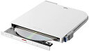 BUFFALO USB3.1(Gen1)/3.0 外付け DVD/CDドライブ バスパワー Wケーブル(給電ケーブル付き) 薄型ポータブル 国内メーカー Window/Mac ホワイト DVSM-PTV8U3-WH/N