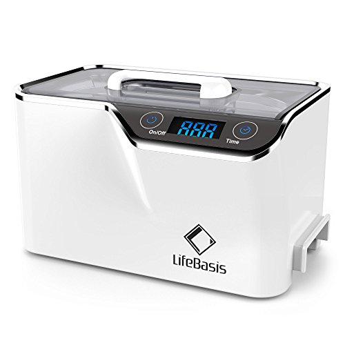 LifeBasis 超音波洗浄機 600ml 強い振動子で強力洗浄 改善仕様 42 000Hz メガネ洗浄機 5段階タイマー搭載 卓上クリーナー 時計 宝石 日用小物 精密部品洗浄機 タッチパネル採用(最新バージョン)