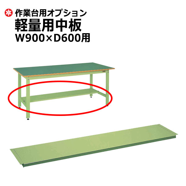 【クーポンあり】SAKAE 作業台 軽量専用 中板 W900×D600用 グリーン SK-CKK-9060N 【送料無料 車上渡し品 返品不可】【個人宅配送不可】