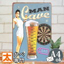 アメリカン雑貨 ブリキ看板 ダーツ ca ポスター BAR バー お酒 生ビール ピンナップガール インテリア サインボード サインプレート アートパネル おし...