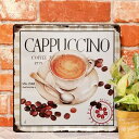 カフェ風看板30mh カプチーノ ポスター インテリア アートパネル プレート 雑貨 絵画 コーヒー メニュー 珈琲 cafe coffee 喫茶店 純喫茶 ア...