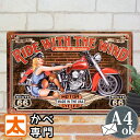 ブリキ看板e ルート66 バイク rw ポスター 絵 男魔インテリア雑貨 アメリカン雑貨 壁掛け アートパネル オートバイ プレート 絵画 美女 セクシーガール...