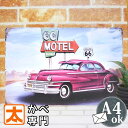 ブリキ看板k 車 ルート66 mkv ポスター インテリア アメ車 MOTEL モーテル route66 マザーロード エンブレム マーク 自動車 アメリカン雑貨 プレート アートパネル 絵画 紫色 パープル ヴィンテージ風 ビンテージ風 店舗用 20cm 30cm A4 アメリカ雑貨