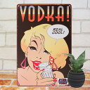 ブリキ看板 ウォッカ rc ポスター BAR バー インテリア カクテル マンガ 雑貨 男前 絵画 一人暮らし 店舗用 プレート