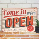 ブリキ看板 OPEN ci2 プレート オープン 開店 営業中 インテリア カフェ風 BAR バー レストラン ガーデニング 看板 ボード 雑貨 男前 絵画 一人暮らし ドア 店舗用