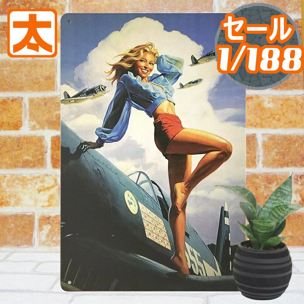 290円OFF】 ブリキ看板 飛行機 555 インテリア ポスター 絵 ミニ 看板 戦闘機 米軍 ミリタリー USアーミー 雑貨 ピンナップガール 美女 サインボード サインプレート アート アメリカン雑貨 男前 絵画 レトロ 店舗用 屋 アメリカ雑貨