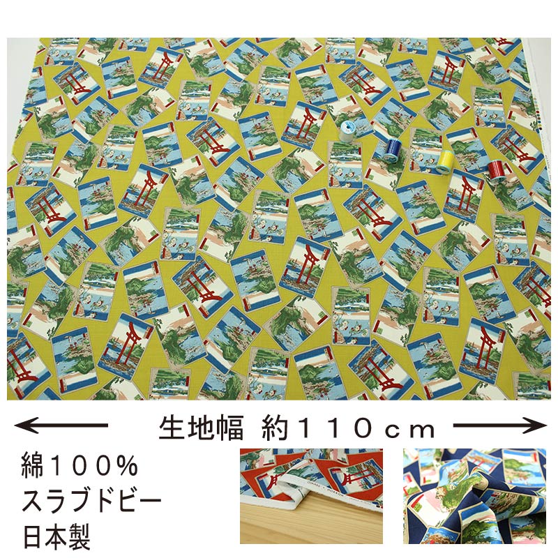 和柄 浮世絵文様 全5色 約110cm幅 10cm単位 切り売り【2603】