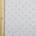 和調木綿 紗綾形文様(刺し子調)白 【布地 生地 和柄】【和...