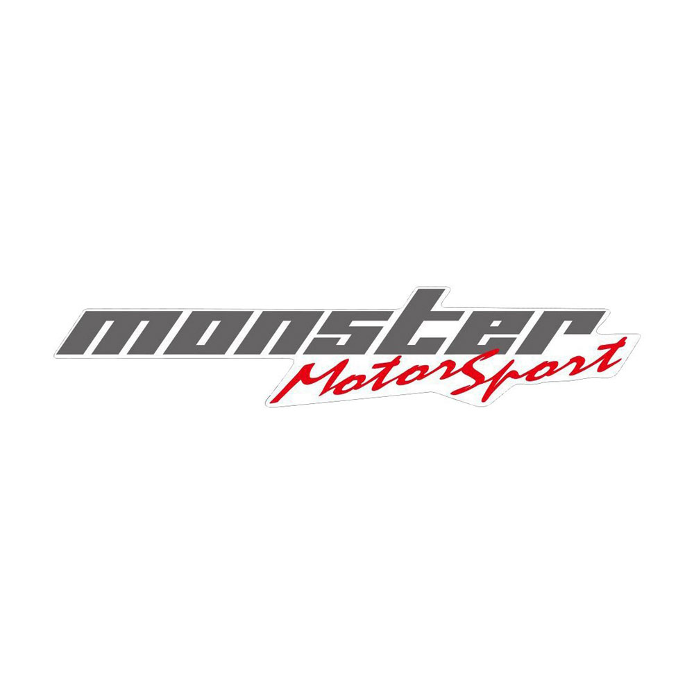 モンスタースポーツ　ステッカー*Monster Sport*スイフト/ジムニー/ランサーエボリューション/86【モータースポーツステッカー（クリア×ガンメタ×レッド)】362×75.5【ZZZB20】 *小型宅配便